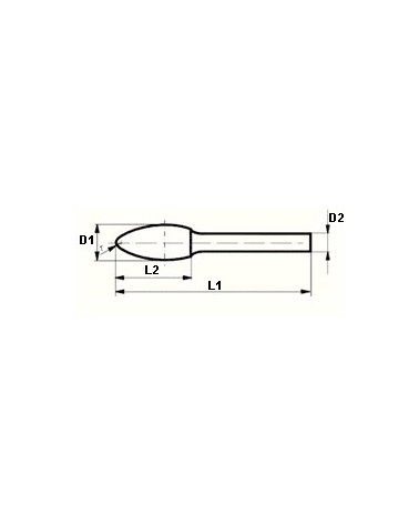 Φρεζάκια σκαψίματος καρβιδίου οβάλ 12.7 mm