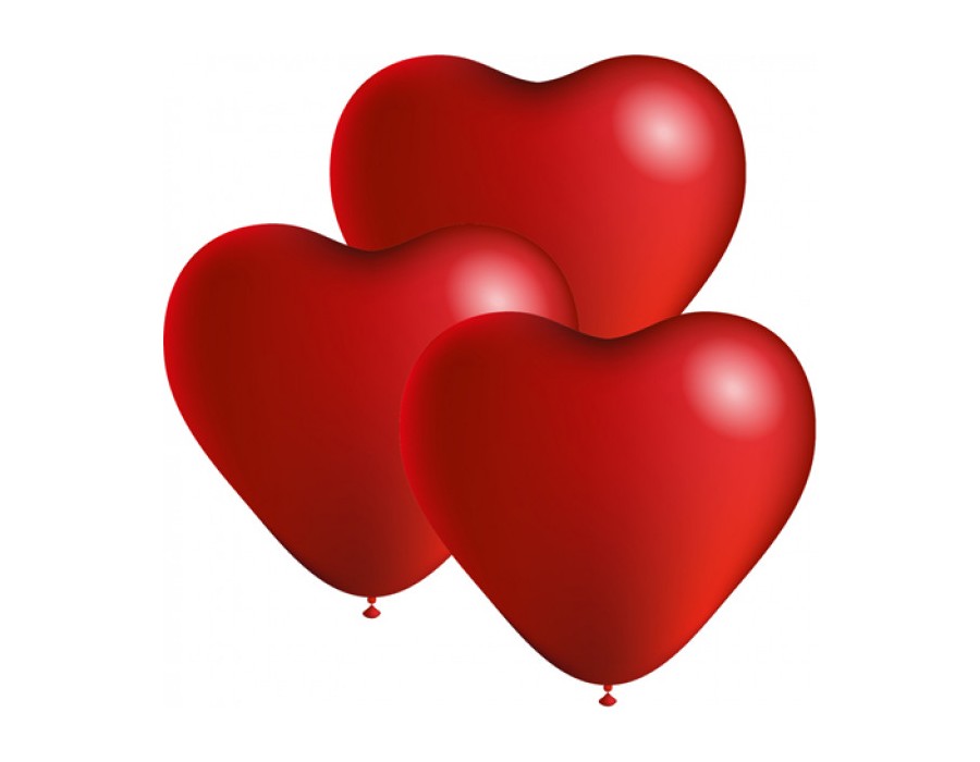 Μπαλόνια 3 σχήμα καρδιάς διαμέτρου 24cm