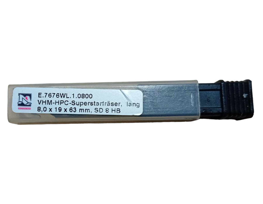 Κονδύλια Φρέζας Καρβιδιου VHM-HPC-Superstarfraser, lang 8.0x19x63mm SD 8 HB E.7676WL.1.0800