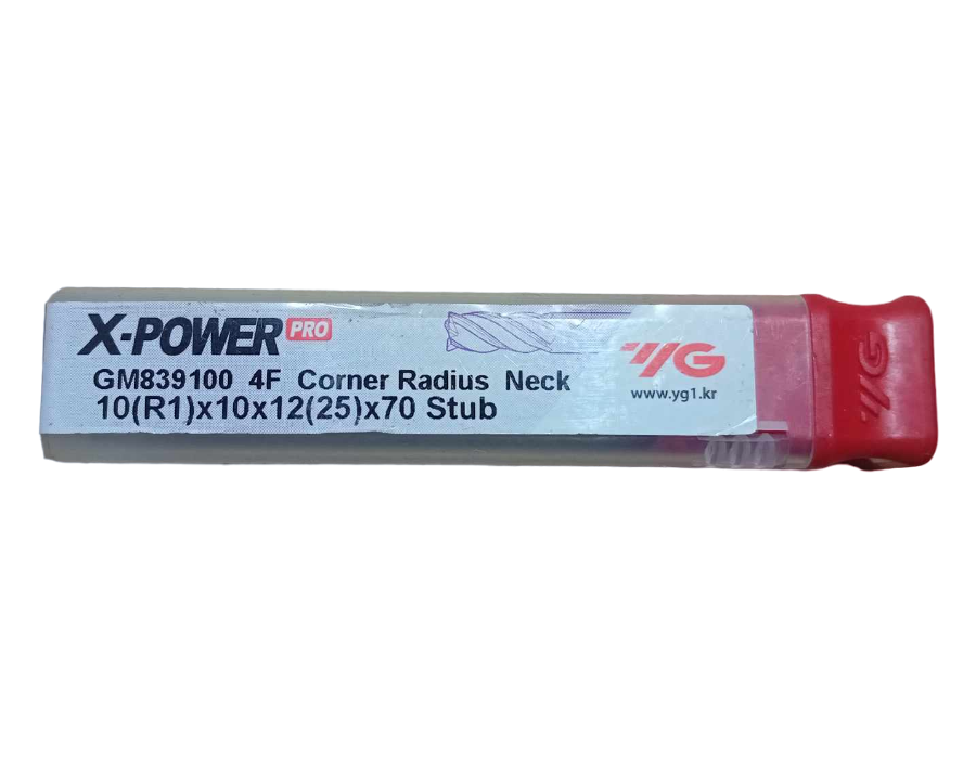 Κονδύλια Φρέζας Καρβιδιου X-POWERpro GM839100 4F Corner Radius Neck 10(R1)x10x12(25)x70 Stub