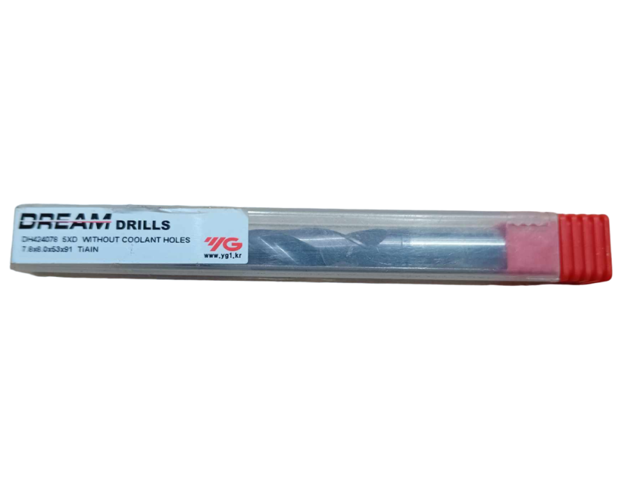 Τρυπάνι μετάλου καρβιδίου DREAM DRILLS DH424078 5XD 7.8x8.0x53x91 TiAIN