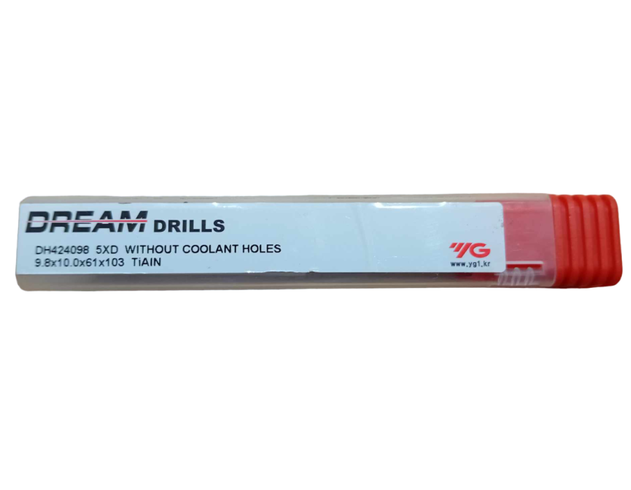 Τρυπάνι μετάλου καρβιδίου DREAM DRILLS DH424098 5XD 9.8x10.0x61x103 TiAIN