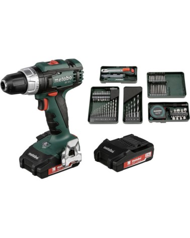 Metabo BS 18 L Set Δραπανοκατσάβιδο Μπαταρίας 18V 2x2Ah