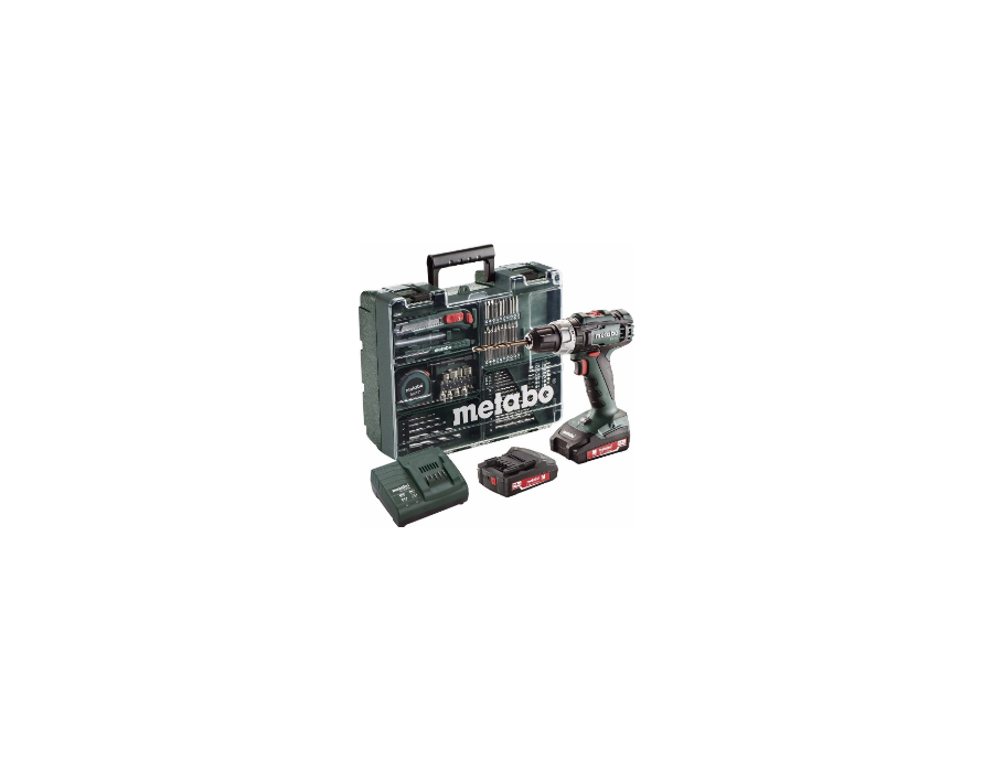 Metabo BS 18 L Set Δραπανοκατσάβιδο Μπαταρίας 18V 2x2Ah